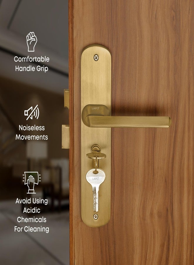 LAPO Mortise Door Lock Set - Heavy Duty Main Door Lock with Keys, 60mm Cylinder, 45x45 mm Lockbody, Handle Lock for Home, Office, Bedroom, Hotel (Antique Finish, 3 Years Warranty) Cy-156 - Image 3